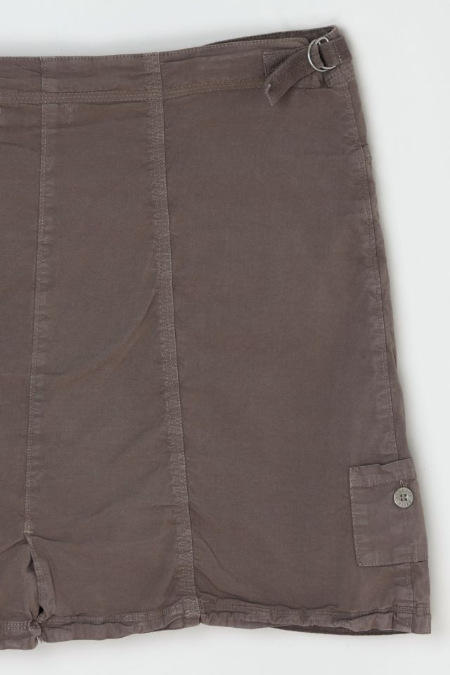 Vintage Y2k Dark Khaki Paneled Mini Skort #2
