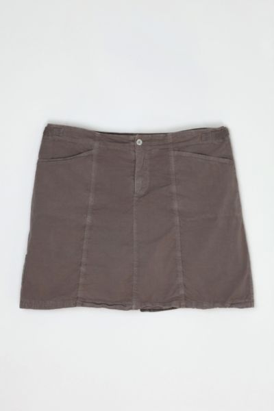 Vintage Y2k Dark Khaki Paneled Mini Skort