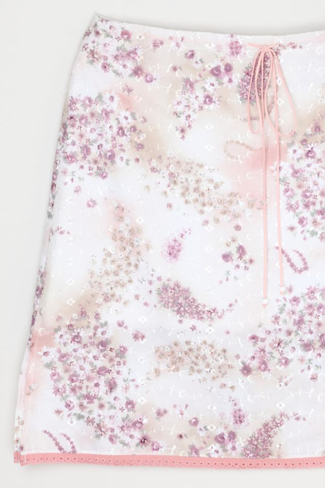 Vintage Y2k Embroidered Printed Mini Skirt #1