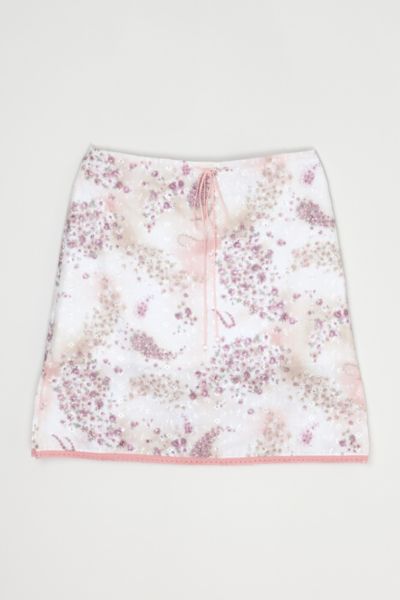 Vintage Y2k Embroidered Printed Mini Skirt