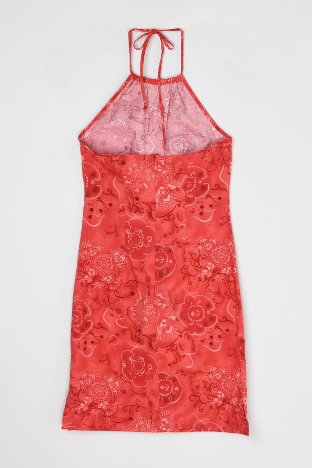 Vintage Y2k Cherry Pink Knee-Length Halter Dress #2
