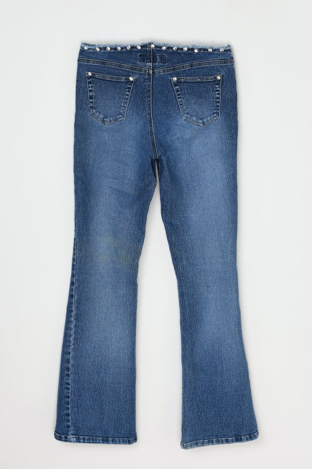 Vintage Y2k Rhinestone Studded Cutoff-Waist Jeans #3