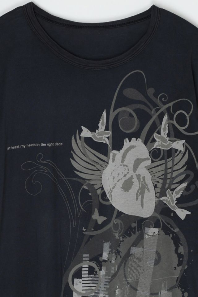 Vintage Y2k Heart Long Sleeve Graphic Tee #1