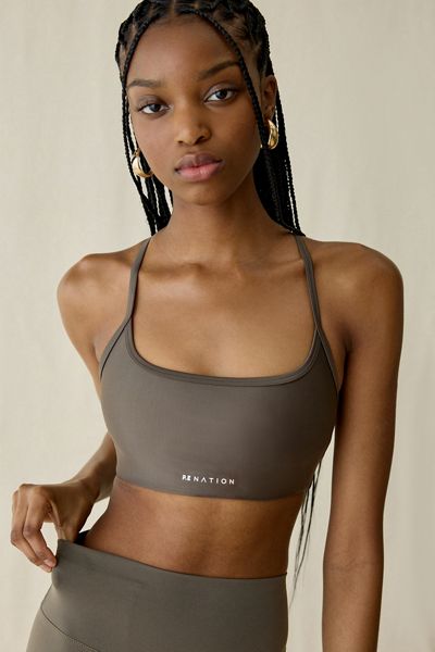 P.E Nation Fairmount Major Brown Racerback Sports Bra