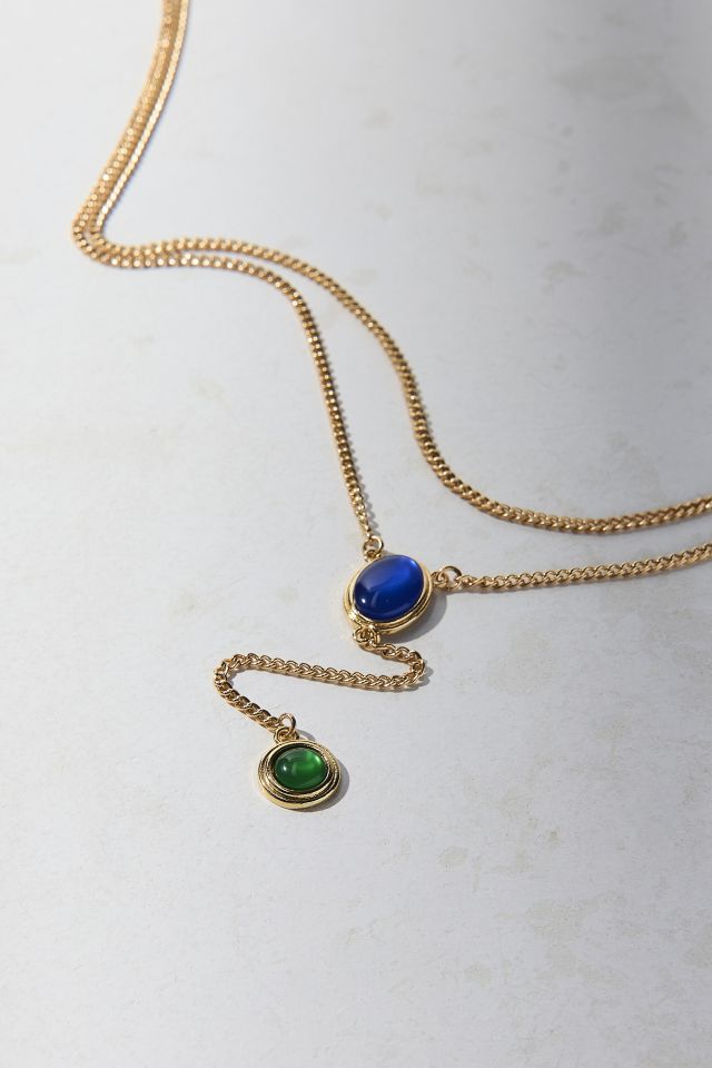 Garland Stone Lariat Layered Necklace #1