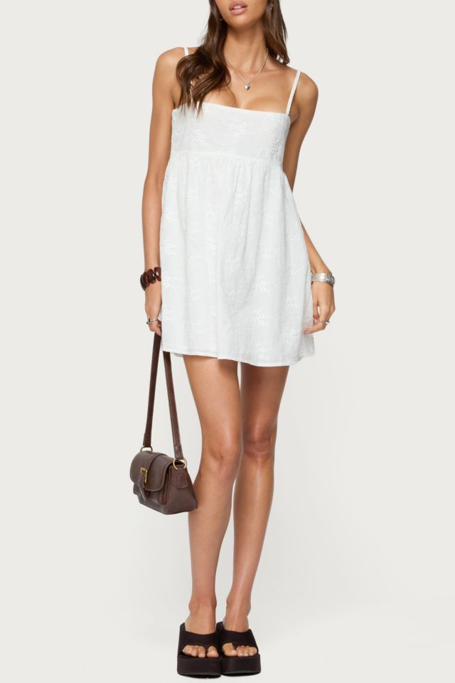 Edikted Winifred Eyelet Babydoll Mini Dress #1