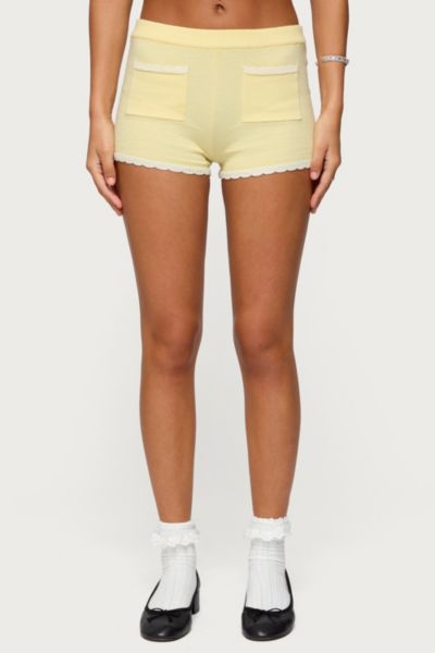 Edikted Leila Scalloped Knit Shorts
