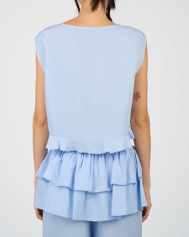 WeWoreWhat Boat Neck Ruffle Top #3