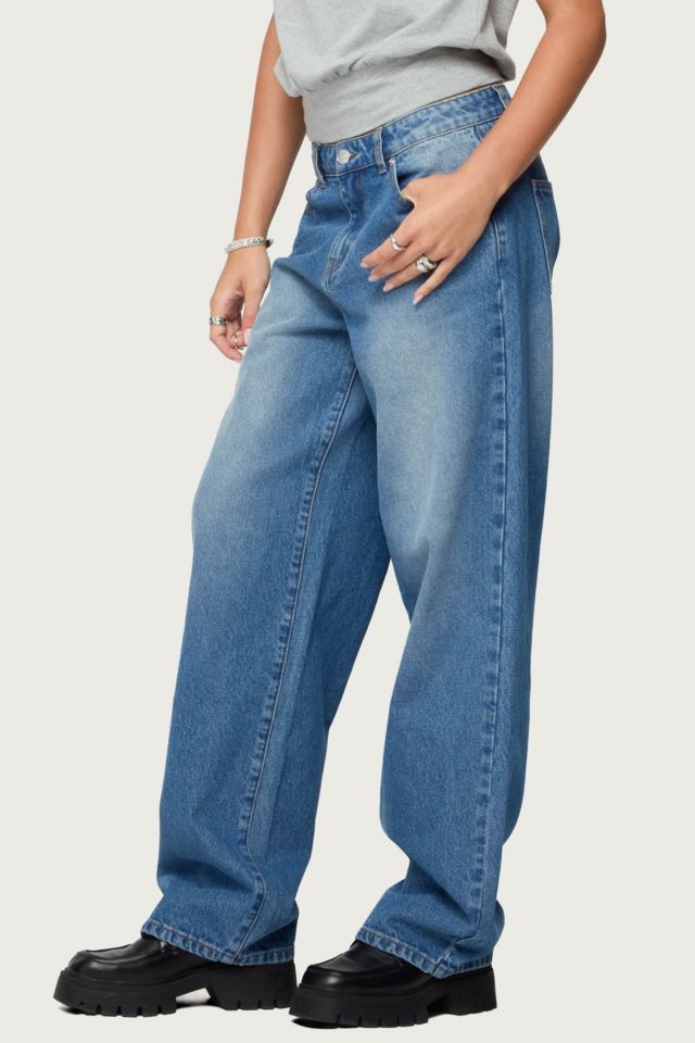Edikted Rorie Mid Rise Straight Leg Jeans #3