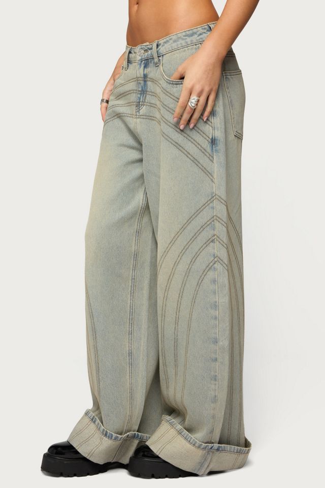 Edikted Cuffed Low Rise Wide Leg Jean #2