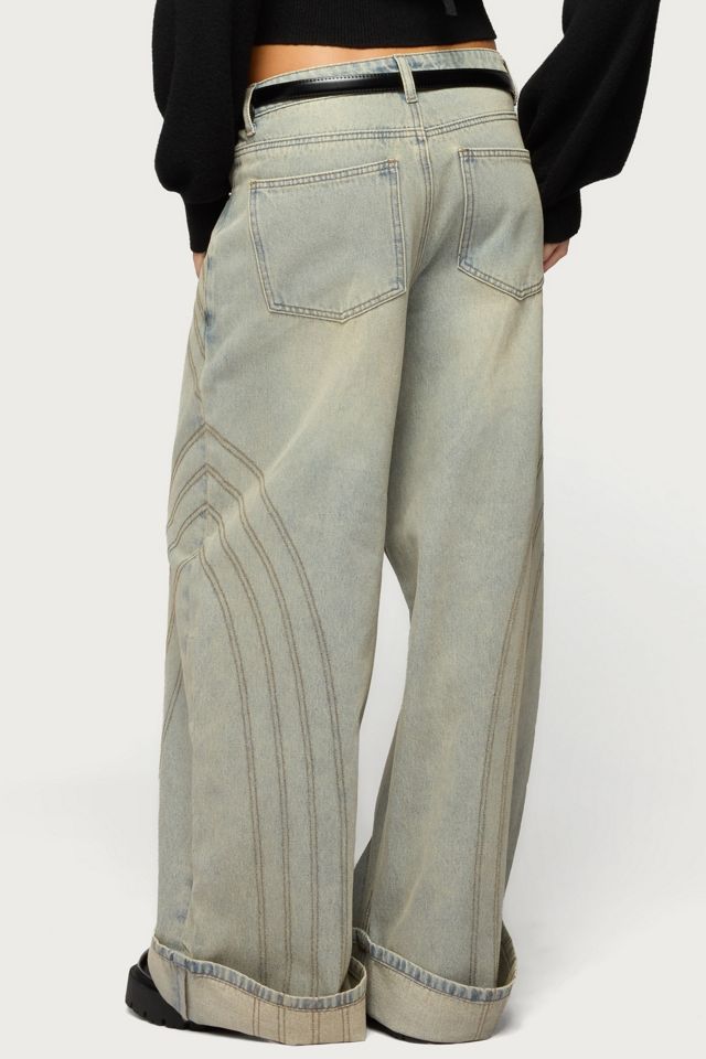 Edikted Cuffed Low Rise Wide Leg Jean #3