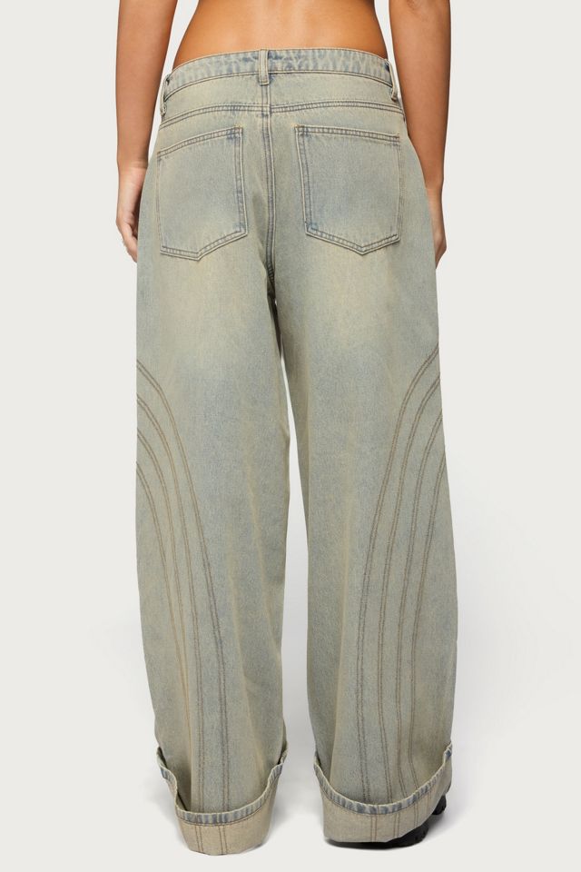 Edikted Cuffed Low Rise Wide Leg Jean #4