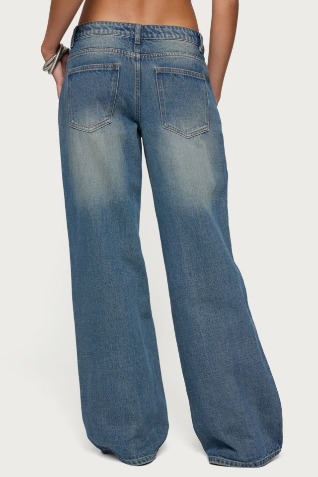 Edikted Ronny Curved Stitch Low Rise Jeans #4