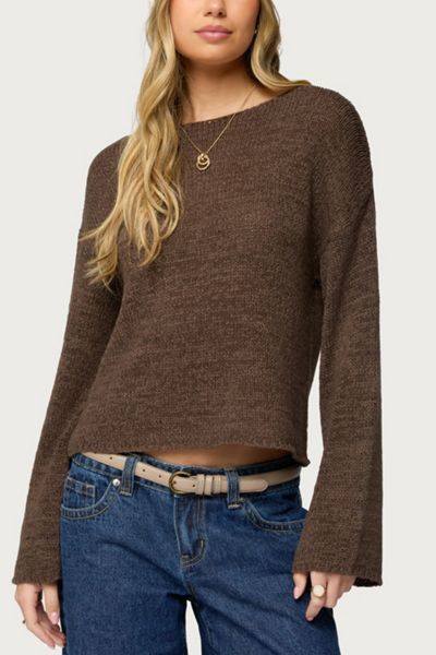 Edikted Drop Shoulder Light Knit Sweater