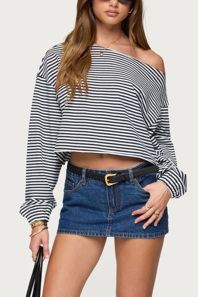 Edikted Aveline Off Shoulder Light Sweatshirt #3