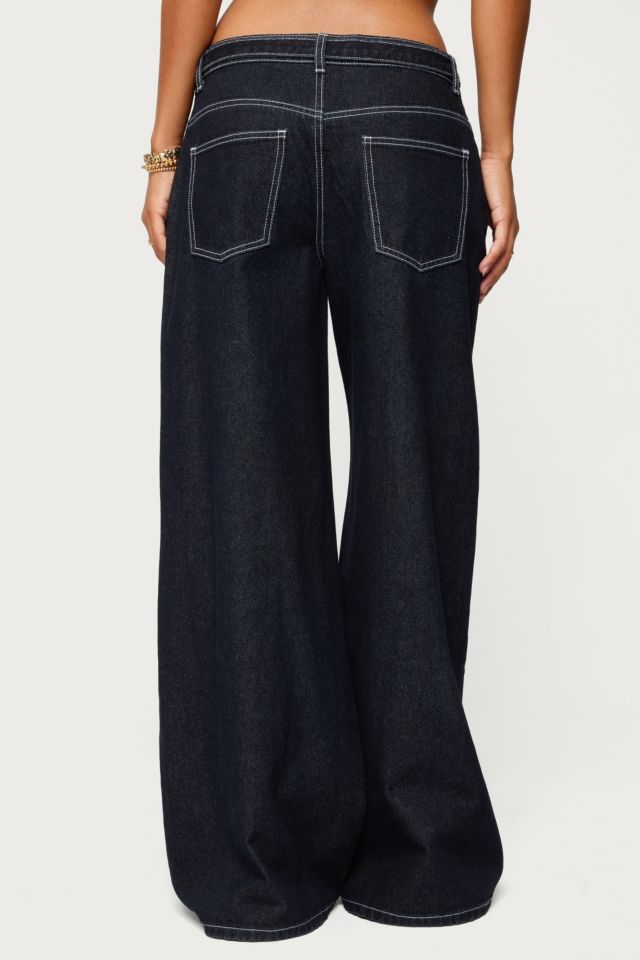 Edikted Karah Belt Low Rise Jeans #4