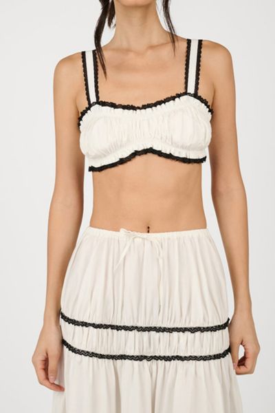 WeWoreWhat Ruched Crop Top
