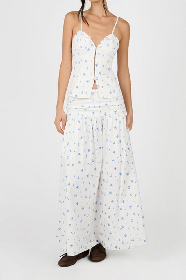 WeWoreWhat Ruffle Floral Corset Top #2