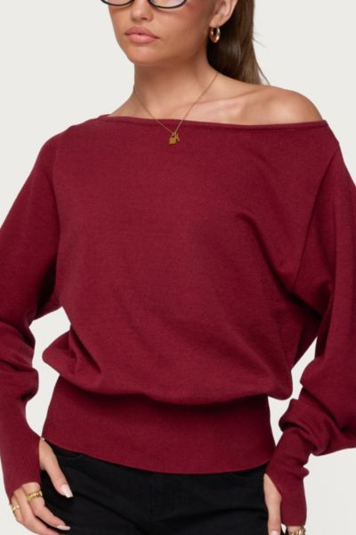 Edikted Off Shoulder Oversized Sweater Product Page