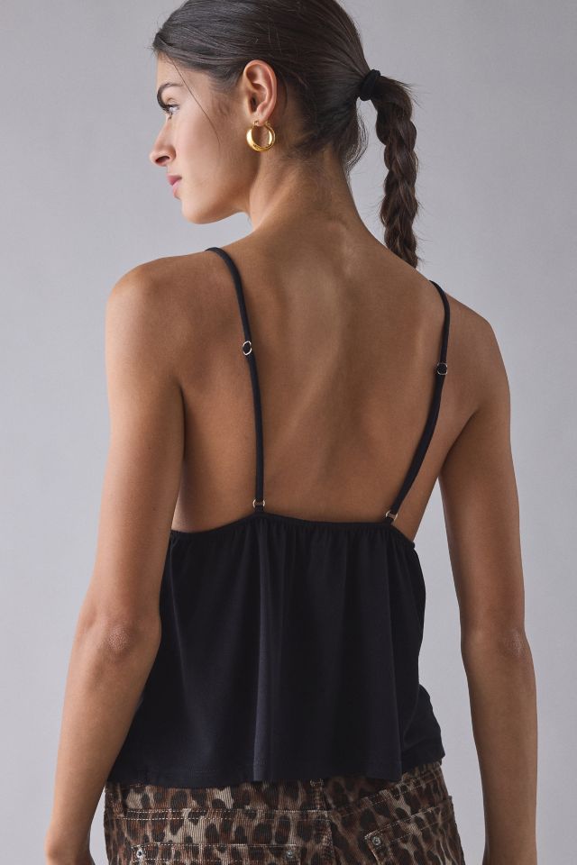 Kimchi Blue Jaelyn Jersey Knit Plunging Babydoll Cami #3