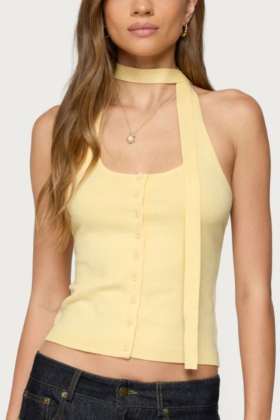 Edikted Two Piece Knit Halter Top Product Page