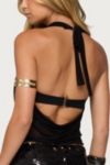 Edikted Issey Layered Bra Cowl Neck Top