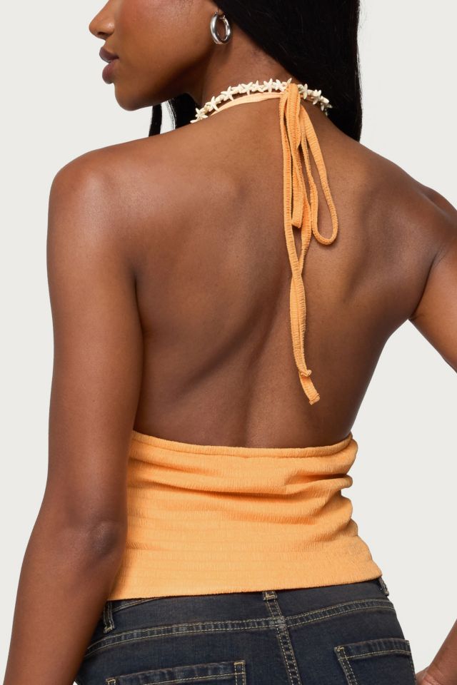 Edikted Atlas Scrunch Bead Halter Top #4