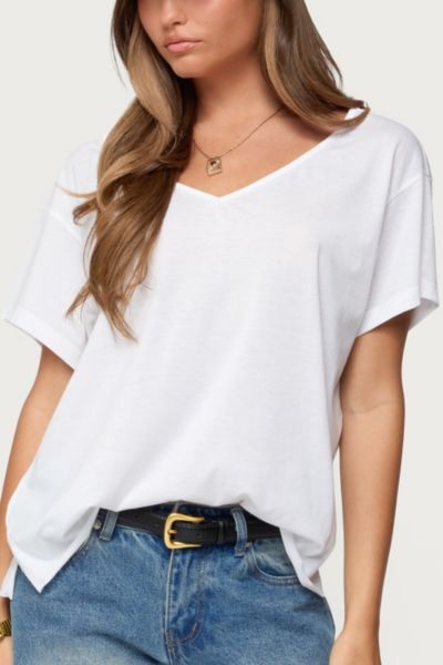 Edikted Sonora Oversized V Neck T Shirt