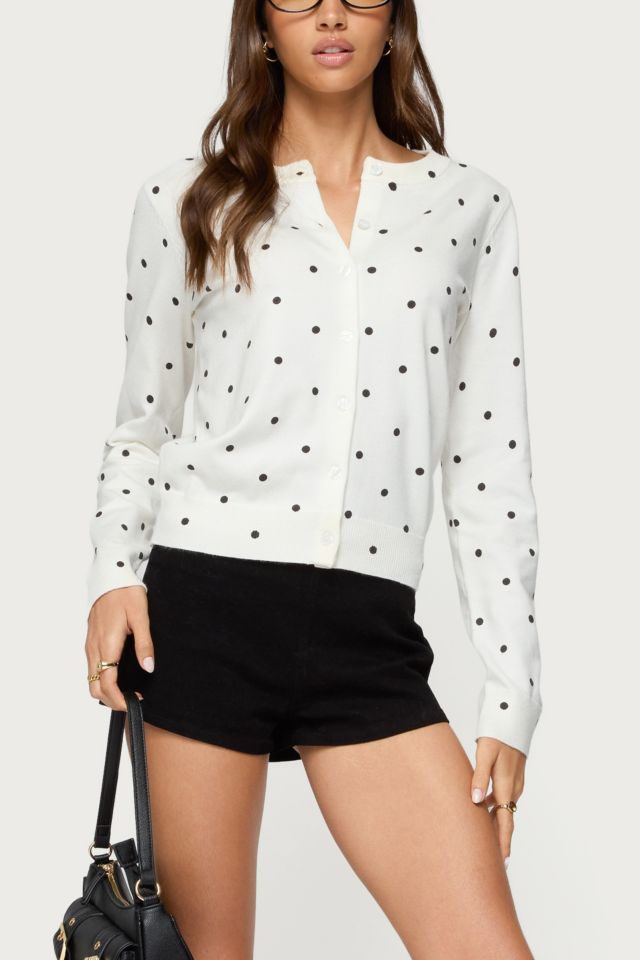 Edikted Shea Polka Dot Knitted Cardigan #3
