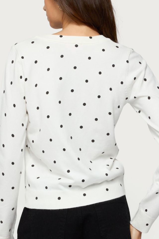 Edikted Shea Polka Dot Knitted Cardigan #4