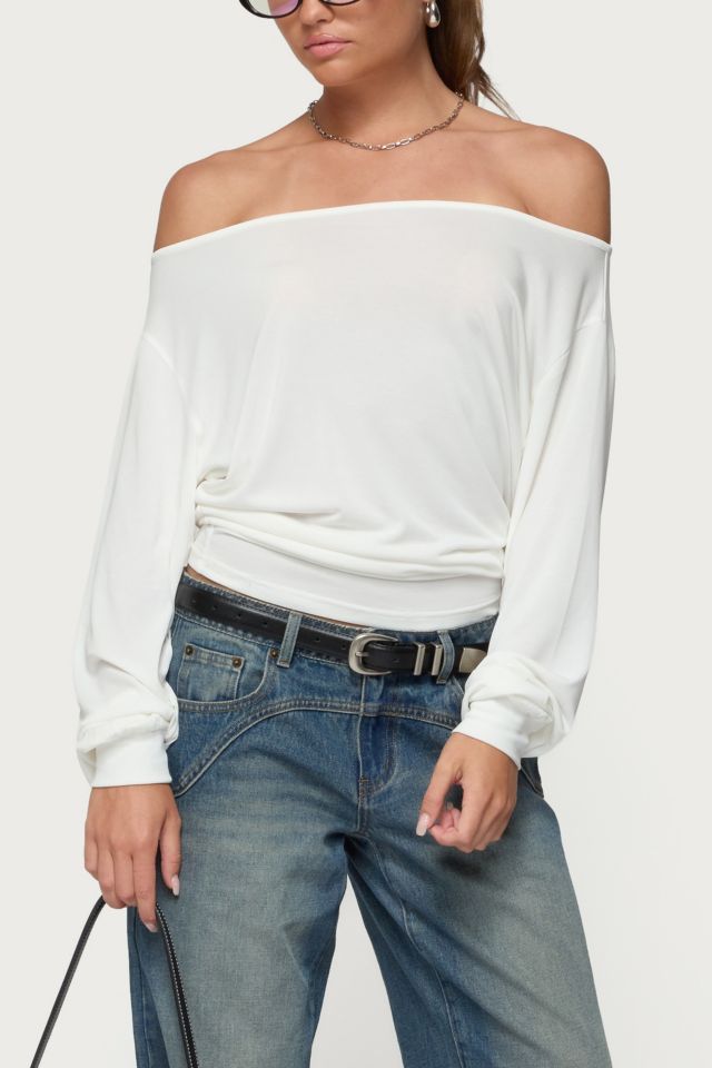 Edikted Nannie Off Shoulder Oversized Top #3
