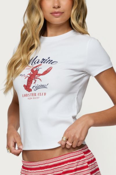Edikted Lobster Club T Shirt