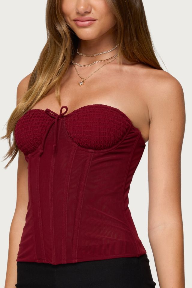 Edikted Guinivere Smocked Strapless Corset #2