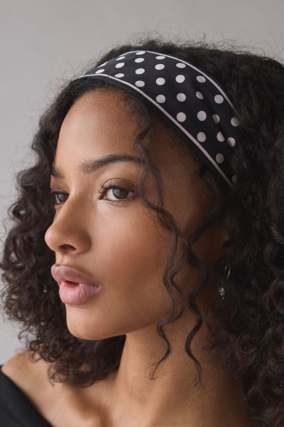 Polka Dot Pattern Silky Wrap Scarf