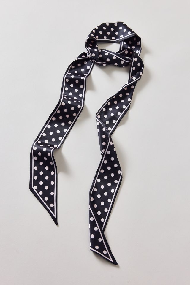 Polka Dot Pattern Silky Wrap Scarf #1