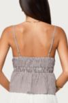 Edikted Zahara Gingham Babydoll Top