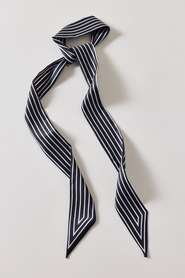 Silky Striped Wrap Scarf #1
