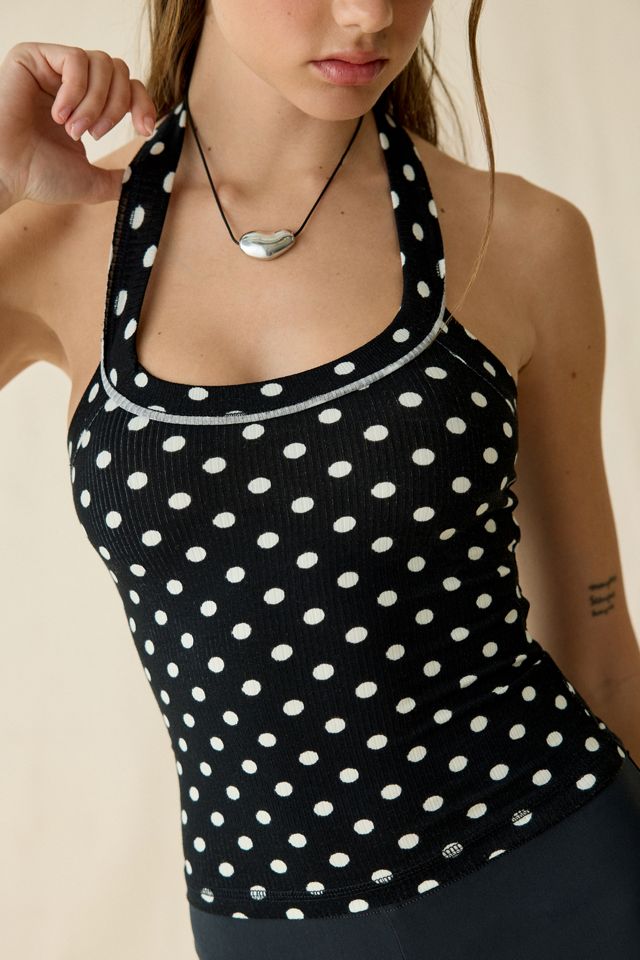 BDG Nova Ribbed Knit Cropped Halter Top #2