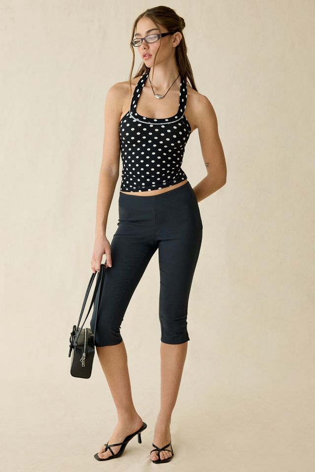 BDG Nova Ribbed Knit Cropped Halter Top #3