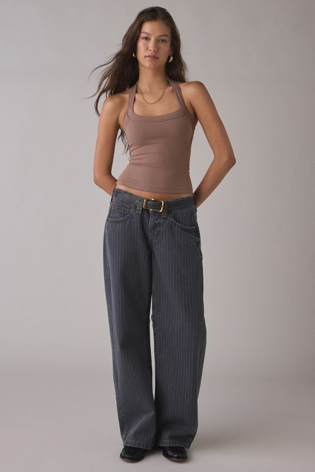 BDG Nova Ribbed Knit Cropped Halter Top #4
