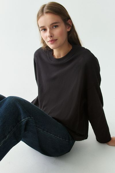 BDG Boxy Long Sleeve Spill The Tee