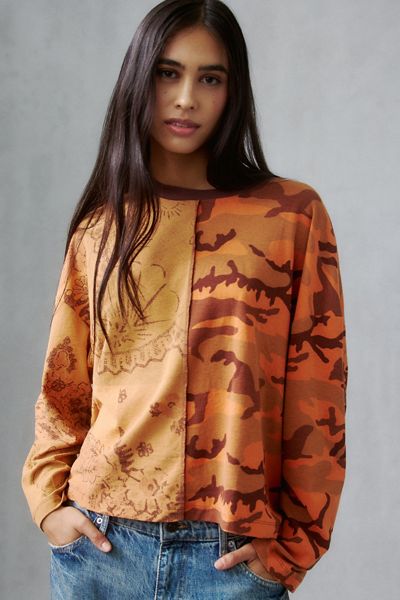 BDG Boxy Long Sleeve Spill The Tee