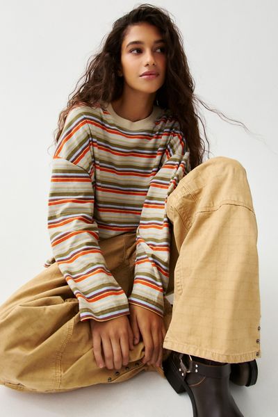 BDG Boxy Long Sleeve Spill The Tee