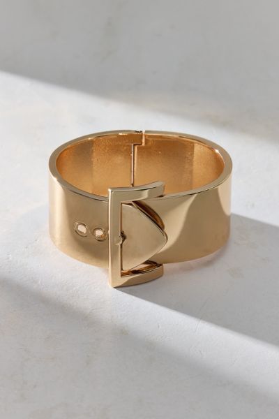 Belted Metal Bangle Bracelet