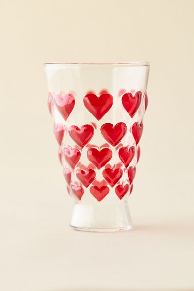 For Love & Lemons UO Exclusive Heart Drinking Glass