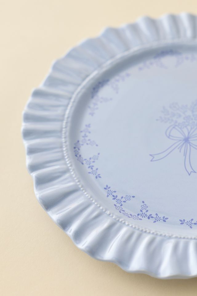 For Love & Lemons UO Exclusive Ruffle Ceramic Dinner Plate #1