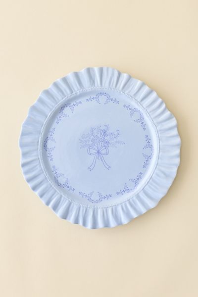 For Love & Lemons UO Exclusive Ruffle Ceramic Dinner Plate