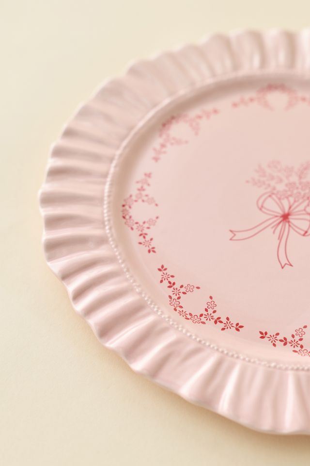 For Love & Lemons UO Exclusive Ruffle Ceramic Dinner Plate #1