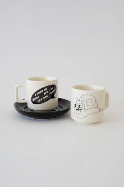Third Drawer Down X Hattie Stewart Slow Espresso Set At Urban Outfitters In White