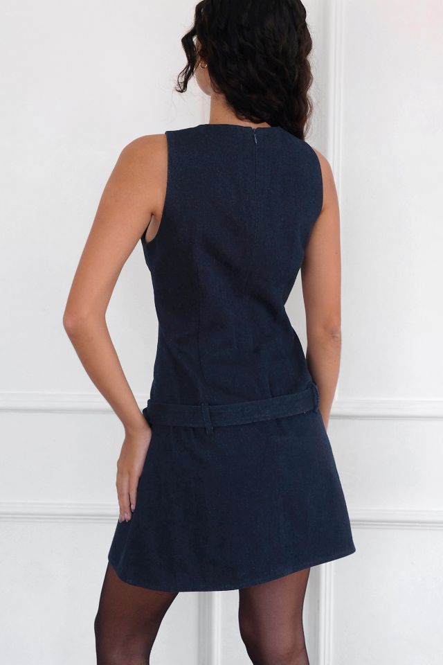 Motel Dilshan Belted Denim Mini Dress #1